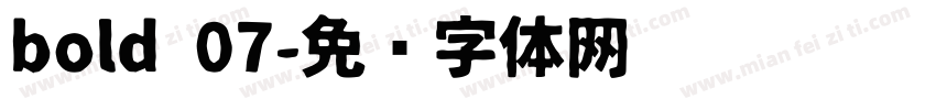 bold 07字体转换